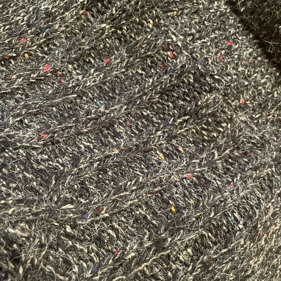 FORET DE FRAMBOISE Heathered Gray Wool Blend Turtleneck Cropped Sweater Size L - Picture 6 of 8